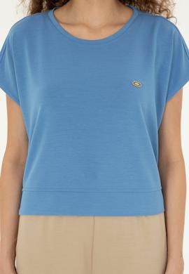 Kadın Saks Tişört - 50282734024