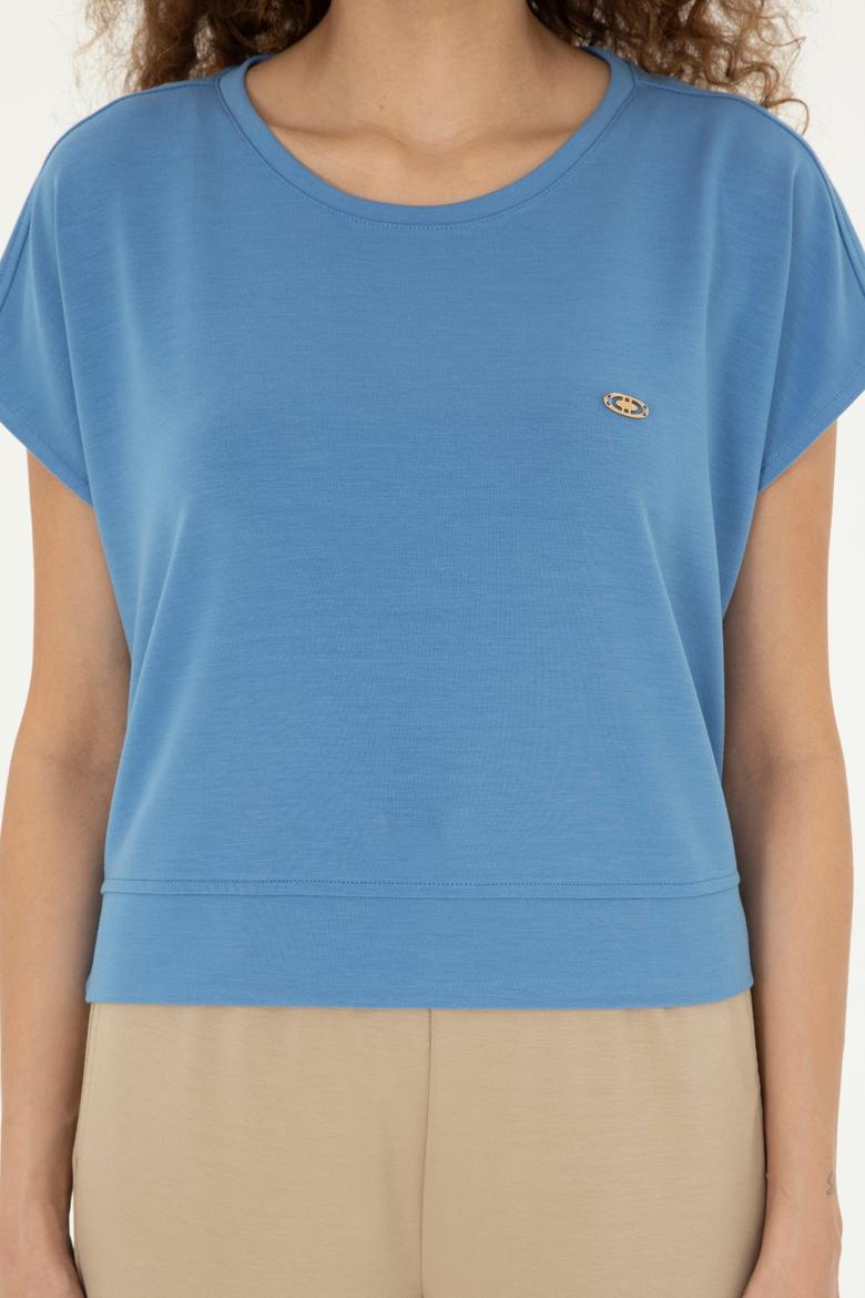 Kadın Saks Tişört - 50282734024