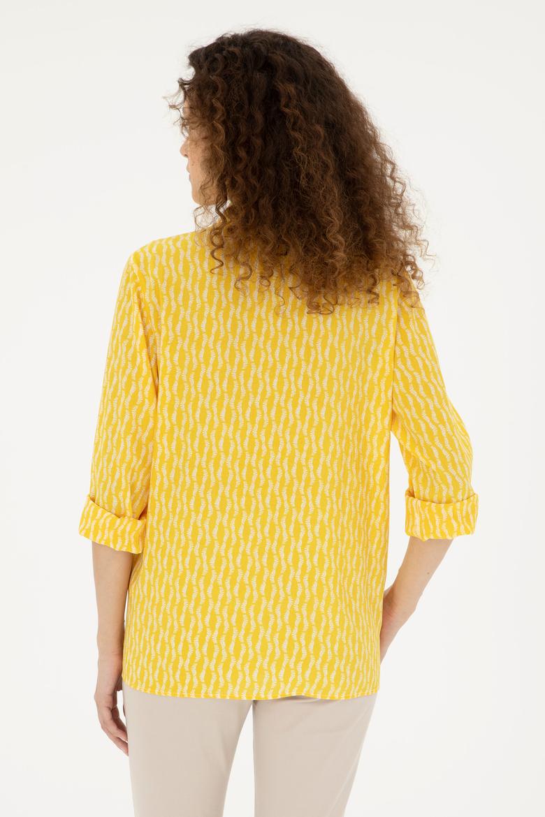 Kadın Safran Uzun Kollu Gömlek - 50283620013