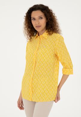 Kadın Safran Uzun Kollu Gömlek - 50283620013