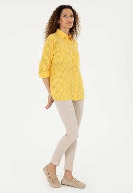 Kadın Safran Uzun Kollu Gömlek - 50283620013