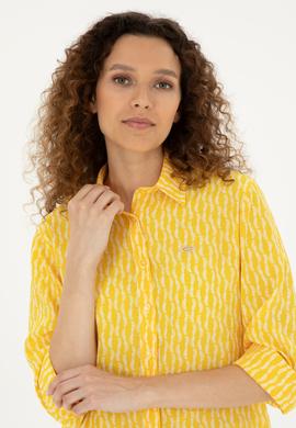 Kadın Safran Uzun Kollu Gömlek - 50283620013