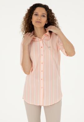 Kadın Somon Uzun Kollu Gömlek - 50283644011