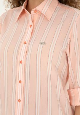 Kadın Somon Uzun Kollu Gömlek - 50283644011