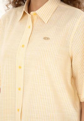 Kadın Sarı Uzun Kollu Gömlek - 50283649009