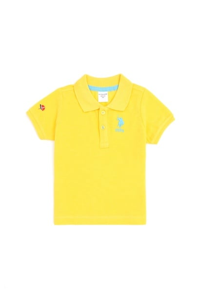 Erkek Bebek Sarı Polo Yaka Tişört