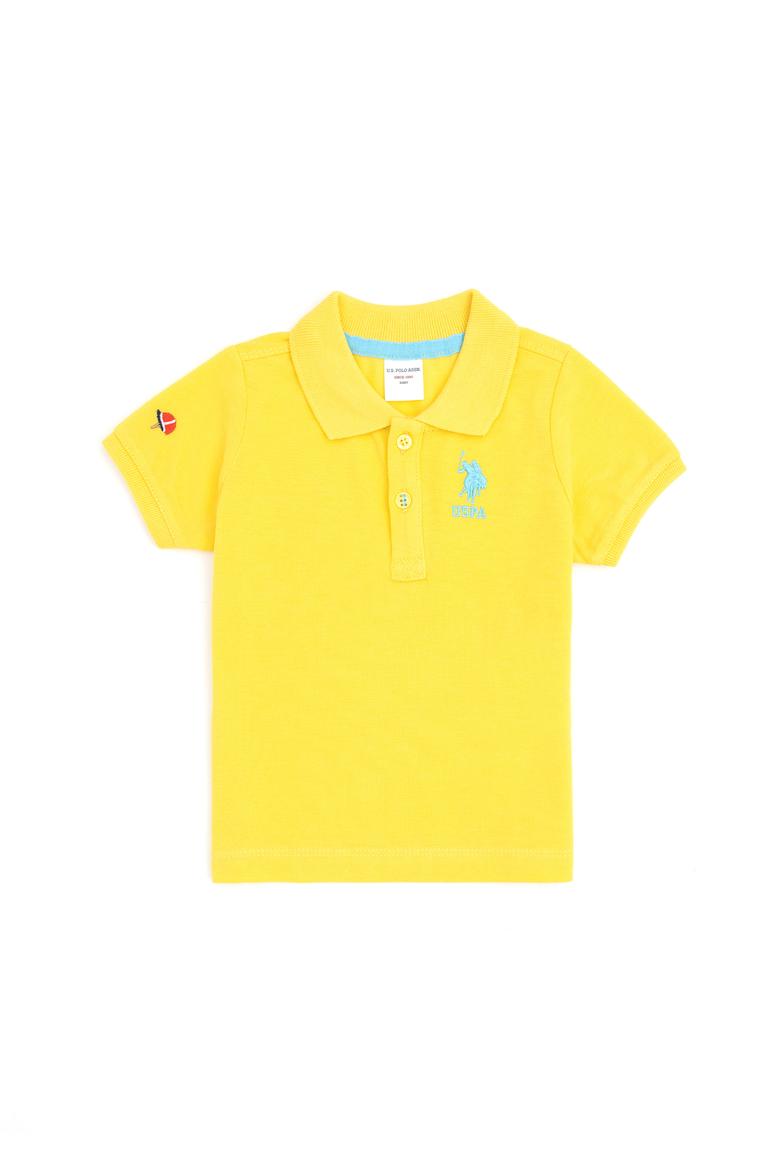 Erkek Bebek Sarı Polo Yaka Tişört
