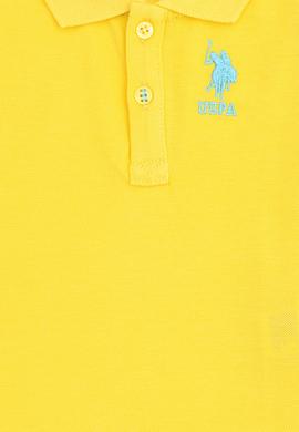 Erkek Bebek Sarı Polo Yaka Tişört - 50252176157