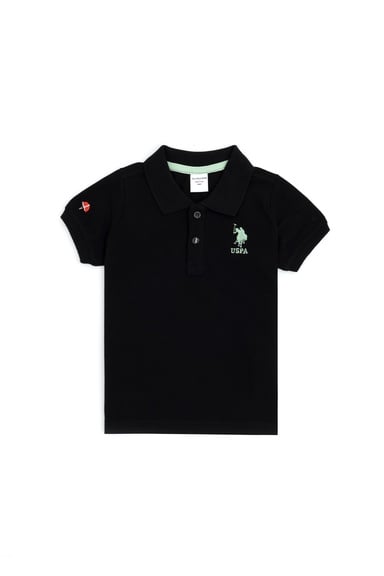 Erkek Bebek Siyah Polo Yaka Tişört