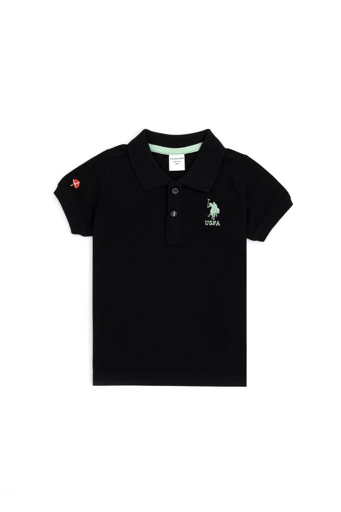 Erkek Bebek Siyah Polo Yaka Tişört