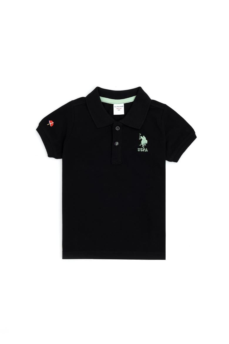 Erkek Bebek Siyah Polo Yaka Tişört