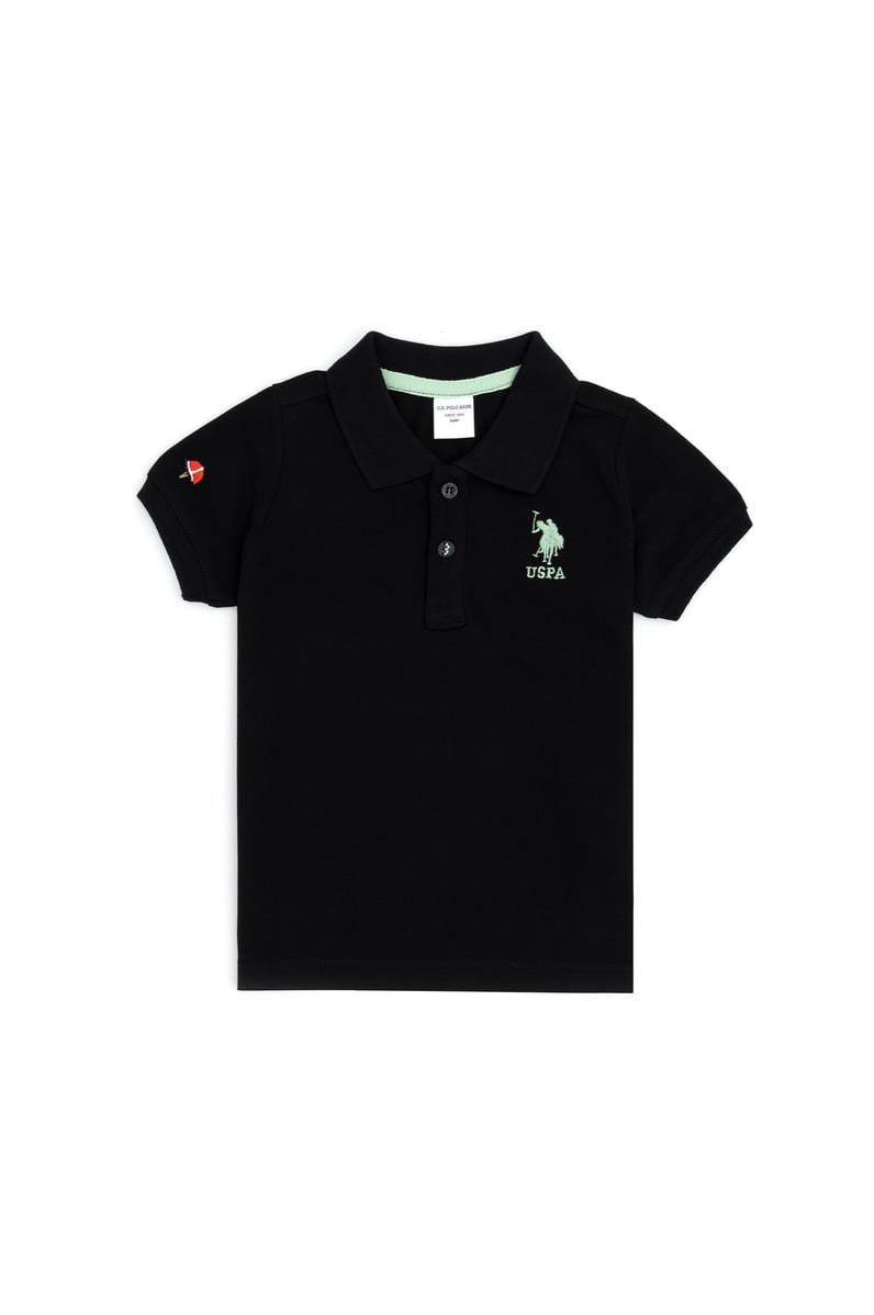 Erkek Bebek Siyah Polo Yaka Tişört