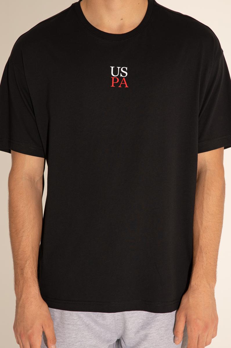 Erkek Comfort Fit Bisiklet Yaka Siyah Tişört