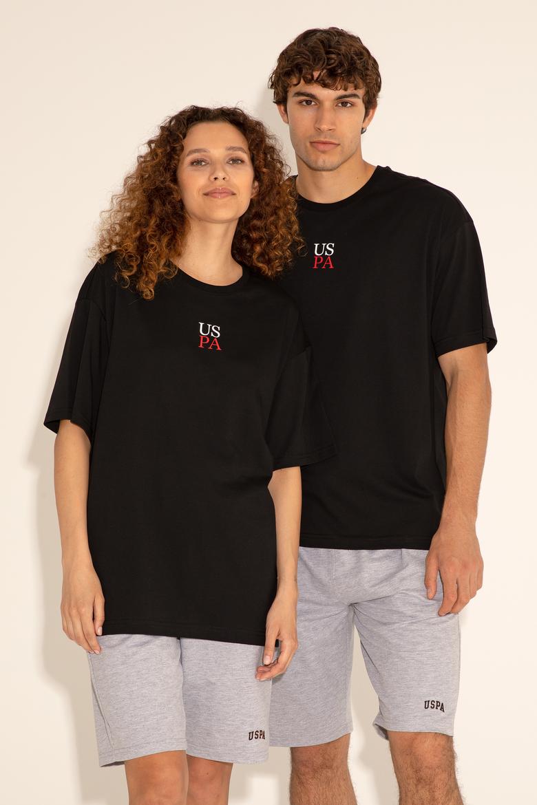 Erkek Comfort Fit Bisiklet Yaka Siyah Tişört