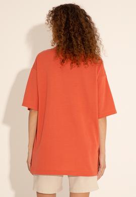 Erkek Comfort Fit Bisiklet Yaka Pudra Tişört - 50282236091