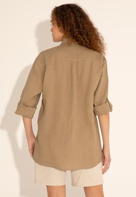 Haki Unisex Keten Gömlek - 50284324062