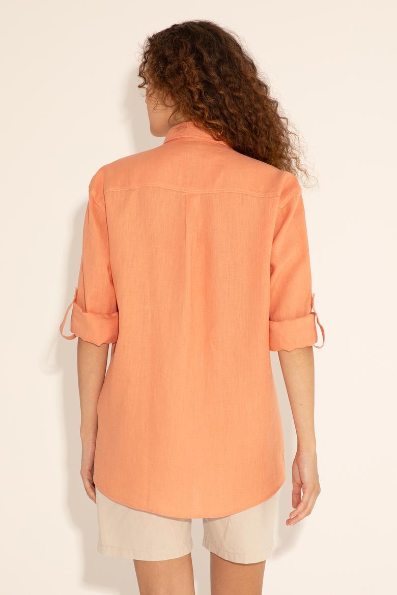 Somon Unisex Keten Gömlek - 50284324086