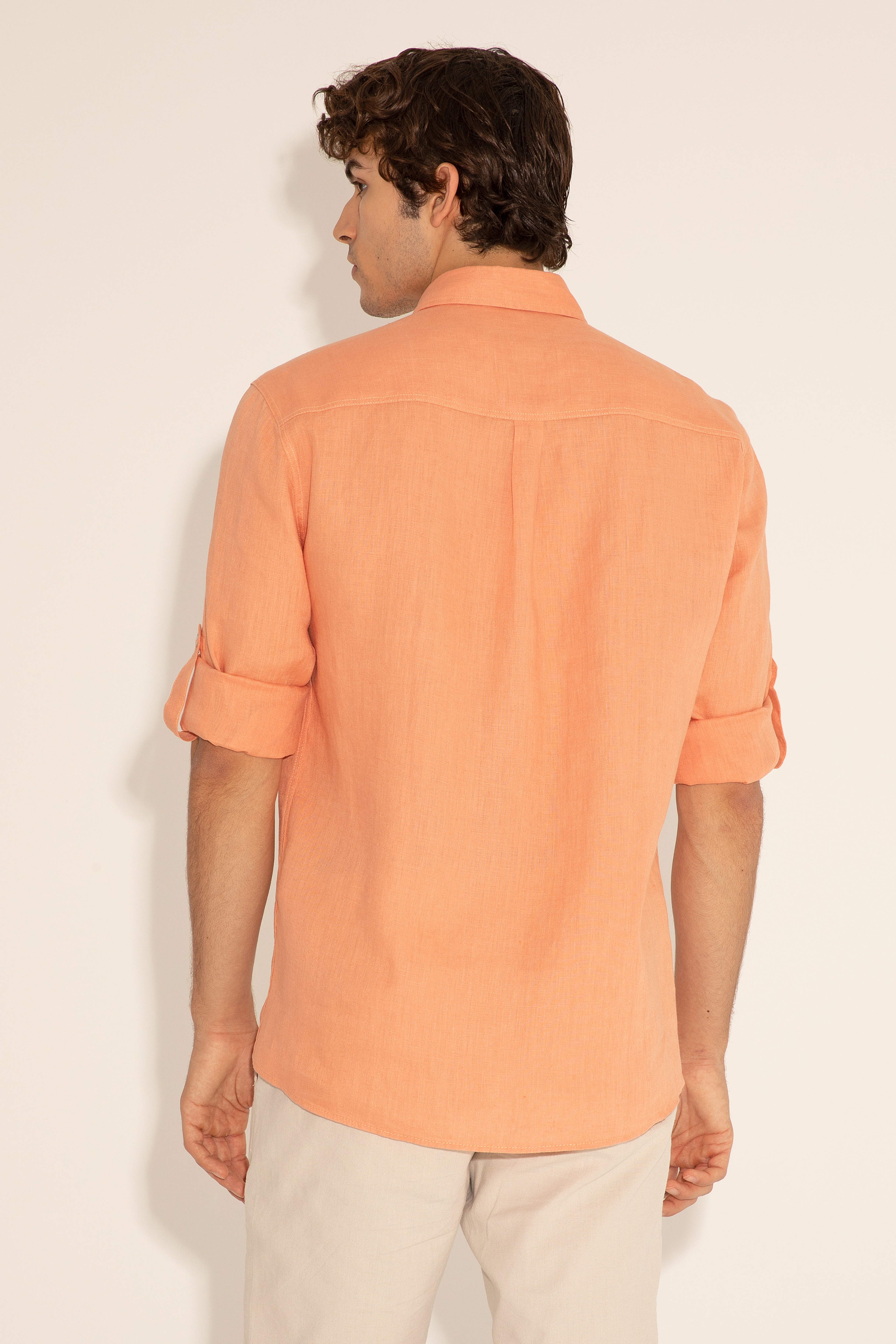 Somon Unisex Keten Gömlek - Image 6
