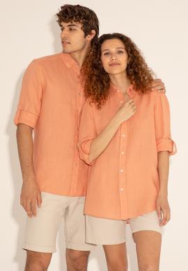 Somon Unisex Keten Gömlek - 50284324086