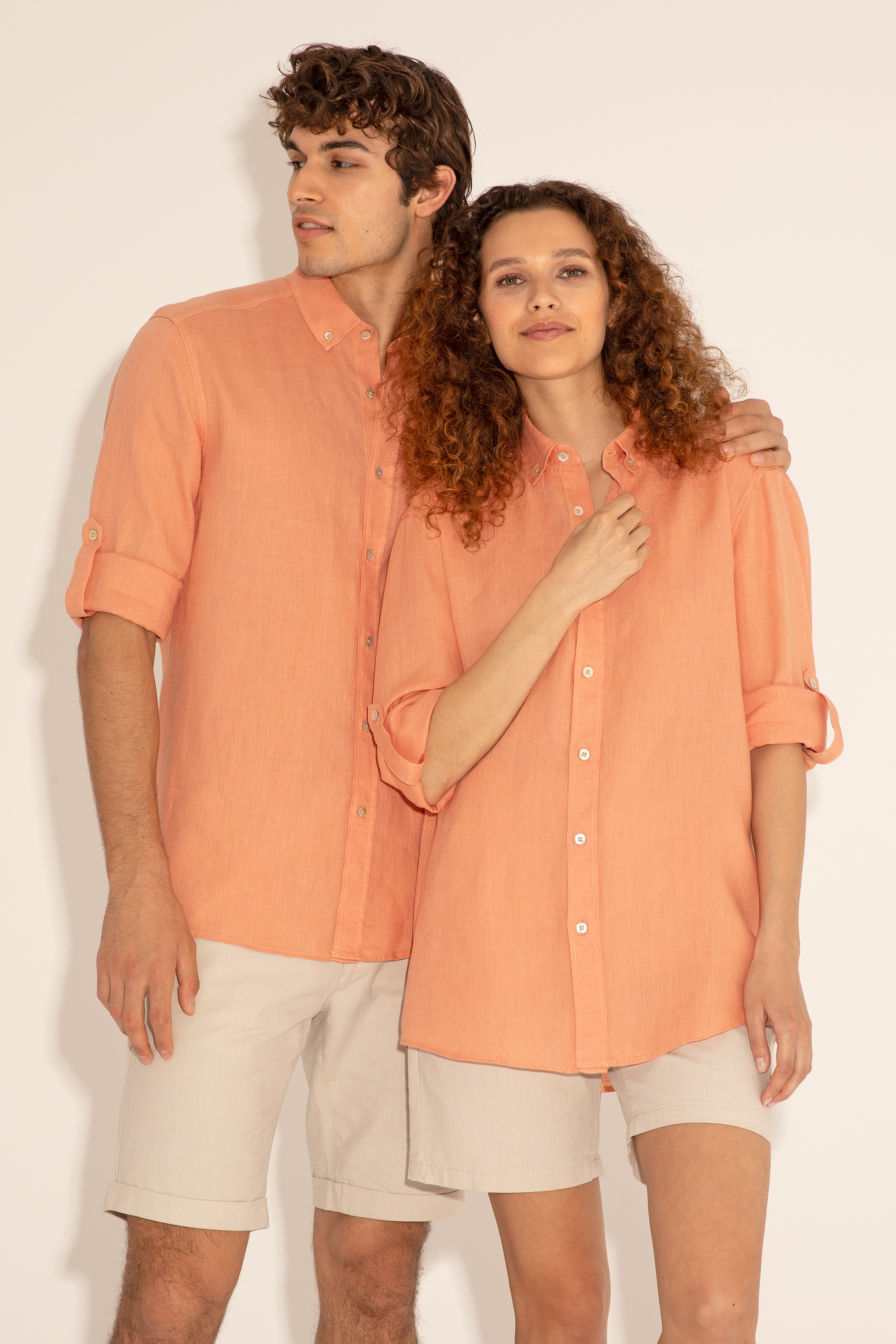 Somon Unisex Keten Gömlek - Image 1