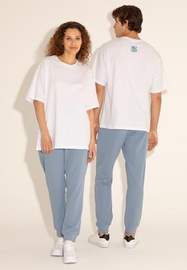 Erkek Comfort Fit Bisiklet Yaka Beyaz Tişört - 50287046001