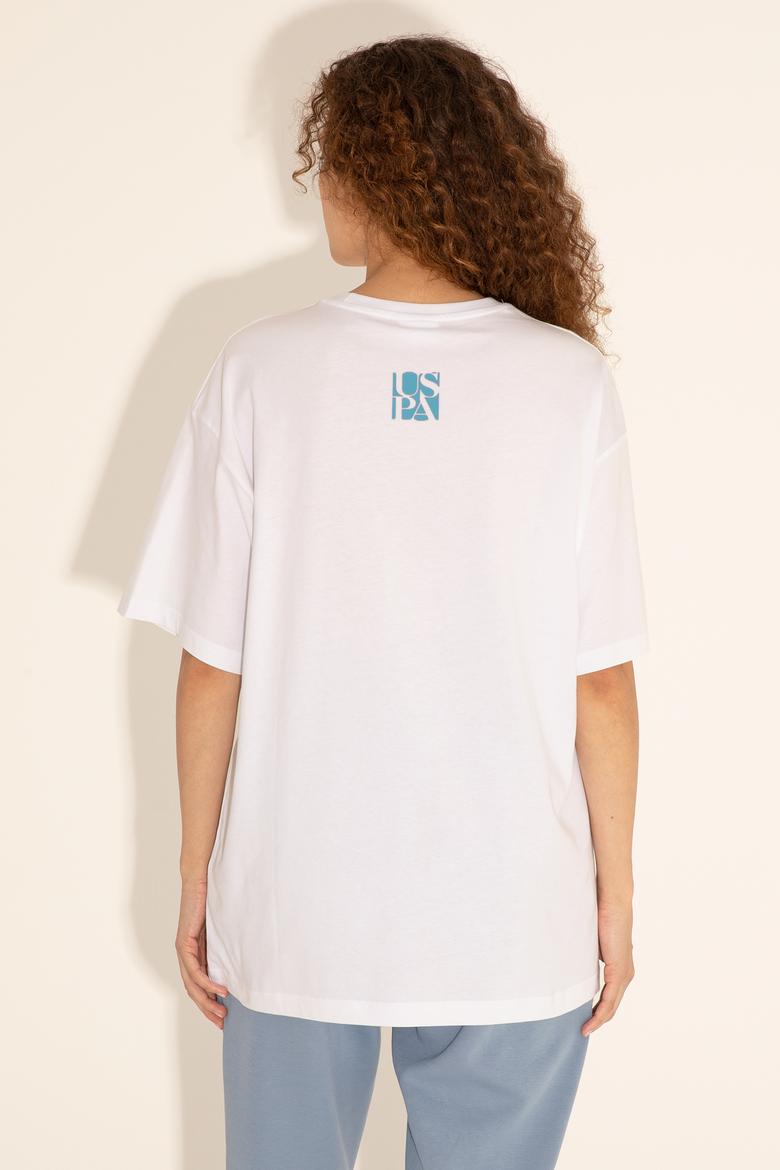 Erkek Comfort Fit Bisiklet Yaka Beyaz Tişört - 50287046001