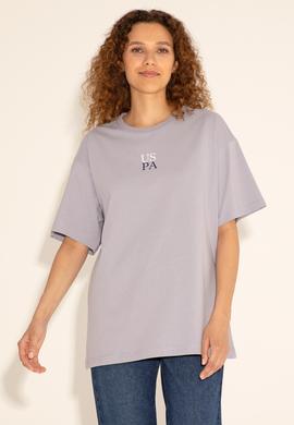 Erkek Comfort Fit Bisiklet Yaka Gri Tişört - 50289221046