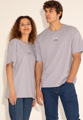 Erkek Comfort Fit Bisiklet Yaka Gri Tişört - 50289221046