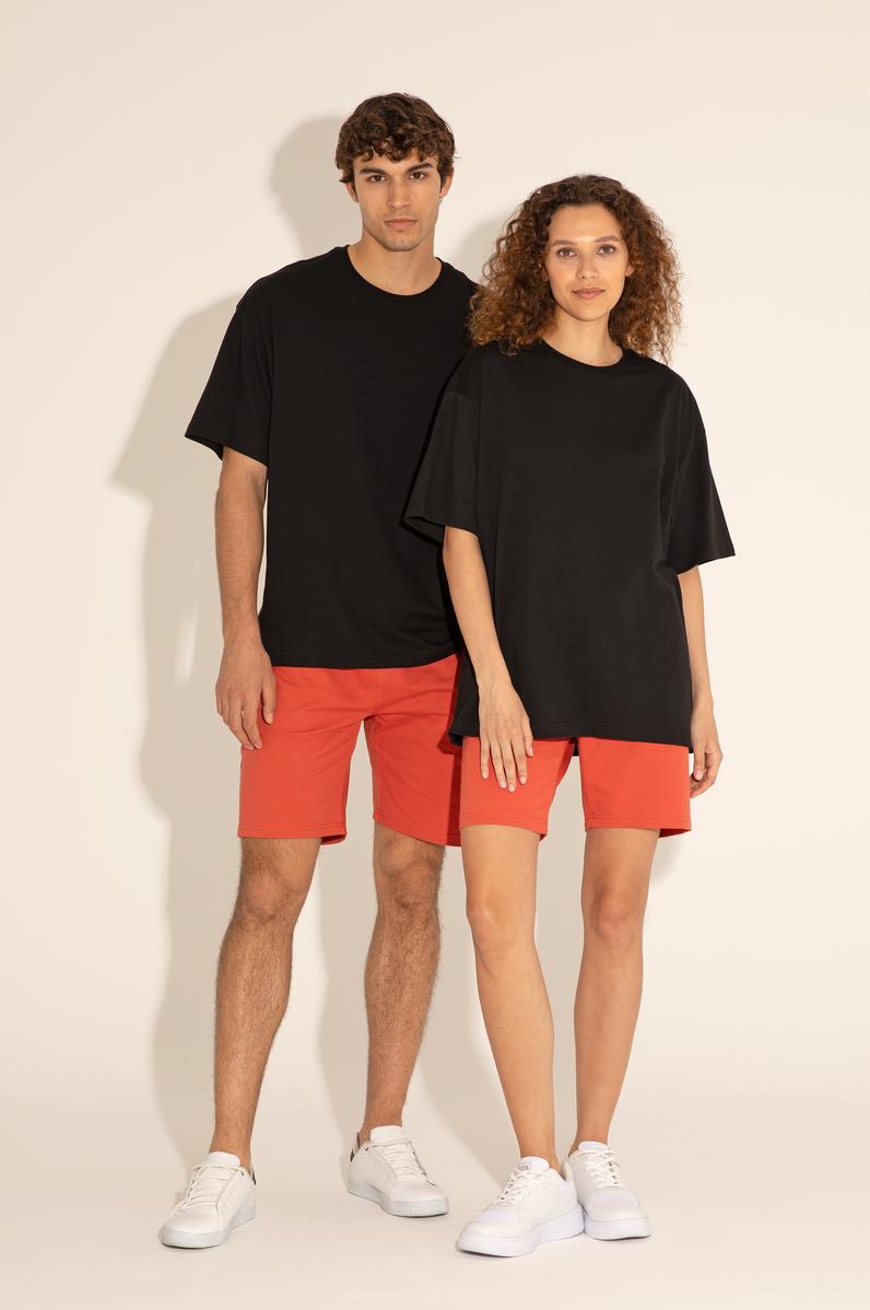 Erkek Comfort Fit Bisiklet Yaka Siyah Tişört