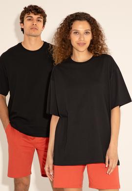 Erkek Comfort Fit Bisiklet Yaka Siyah Tişört - 50287046029