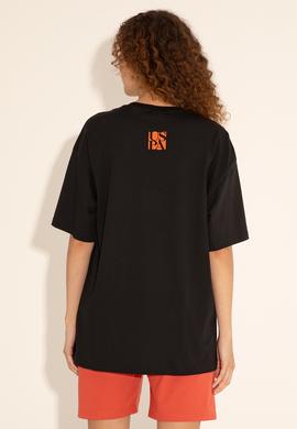 Erkek Comfort Fit Bisiklet Yaka Siyah Tişört - 50287046029