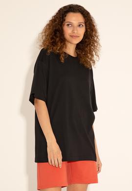 Erkek Comfort Fit Bisiklet Yaka Siyah Tişört - 50287046029