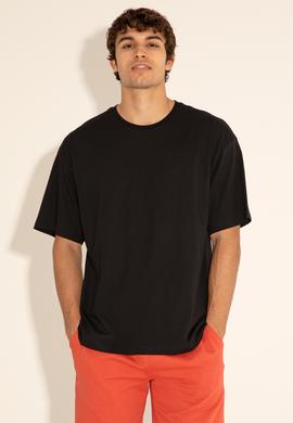 Erkek Comfort Fit Bisiklet Yaka Siyah Tişört - 50287046029