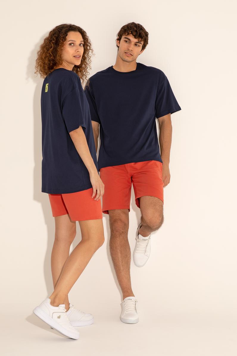 Erkek Comfort Fit Bisiklet Yaka Lacivert Tişört