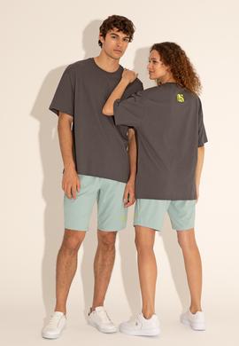 Erkek Comfort Fit Bisiklet Yaka Antrasit Tişört - 50287046039