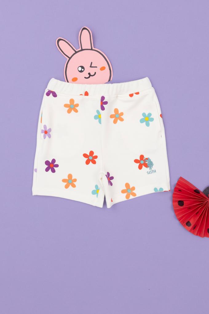 Kız Bebek Beyaz Örme Şort