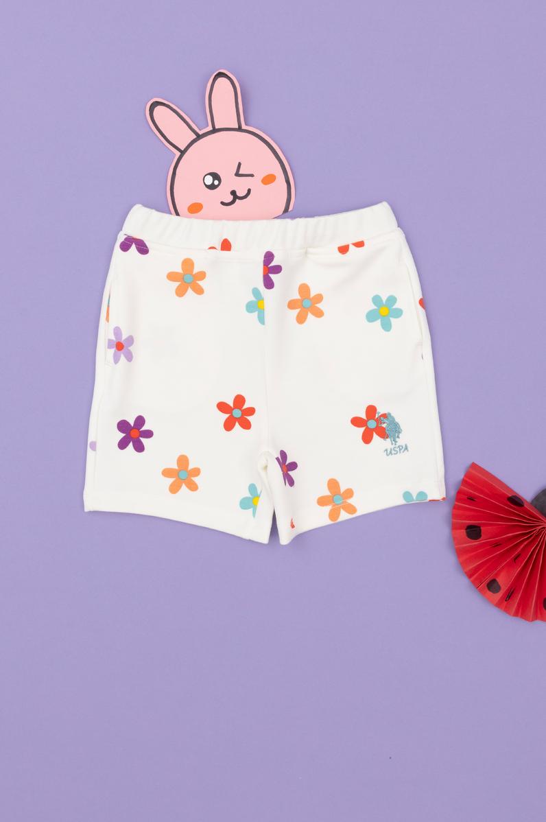 Kız Bebek Beyaz Örme Şort