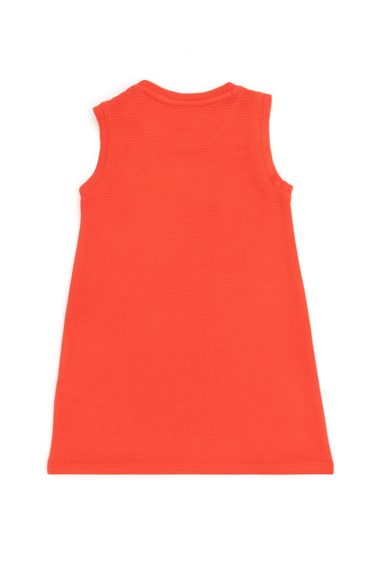 Kız Bebek Nar Çiçeği Kolsuz Örme Elbise - 50289013025