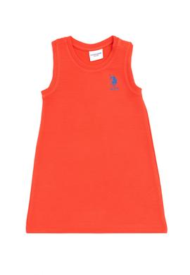 Kız Bebek Nar Çiçeği Kolsuz Örme Elbise - 50289013025