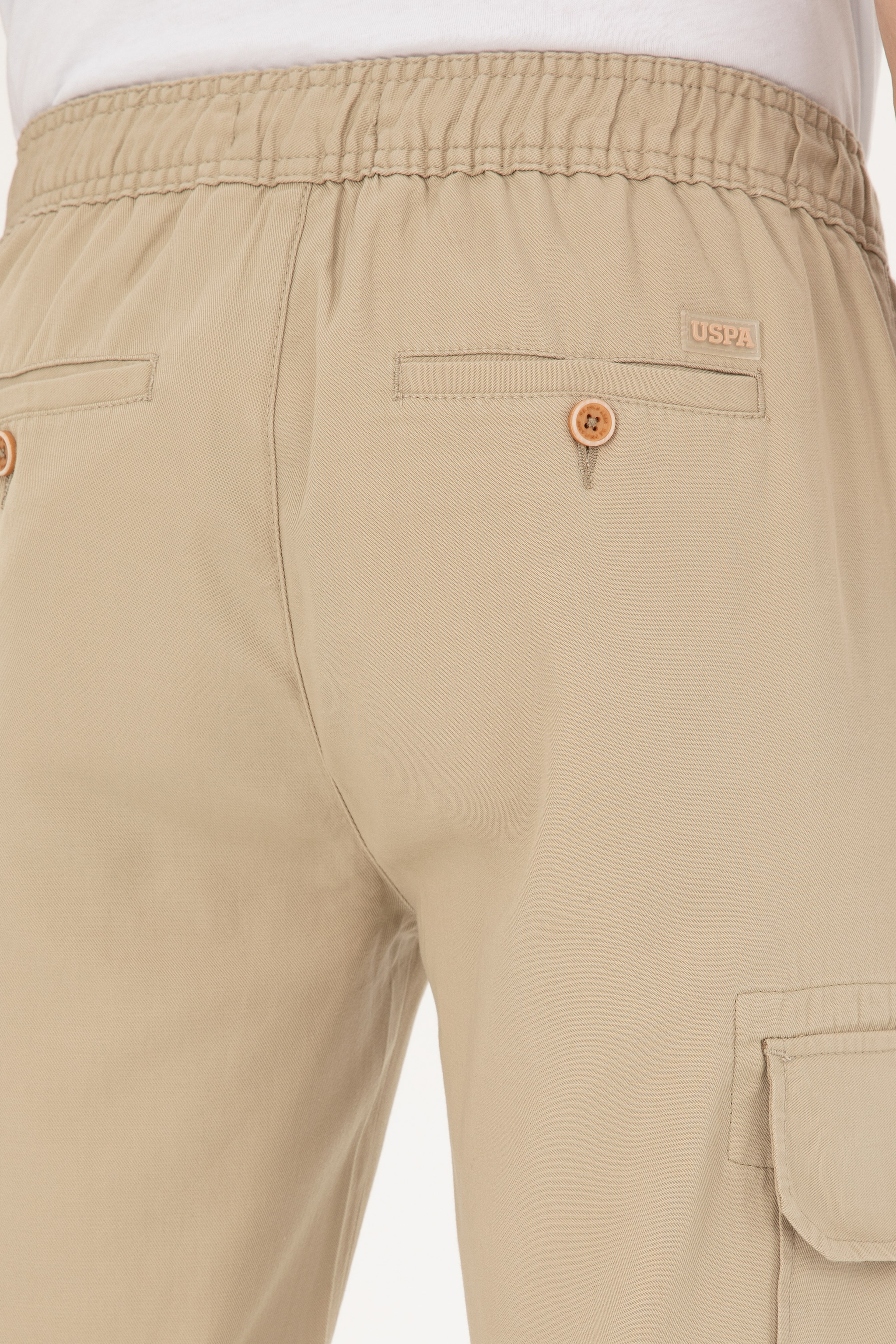 Erkek Regular Fit Açık Haki Kanvas Pantolon