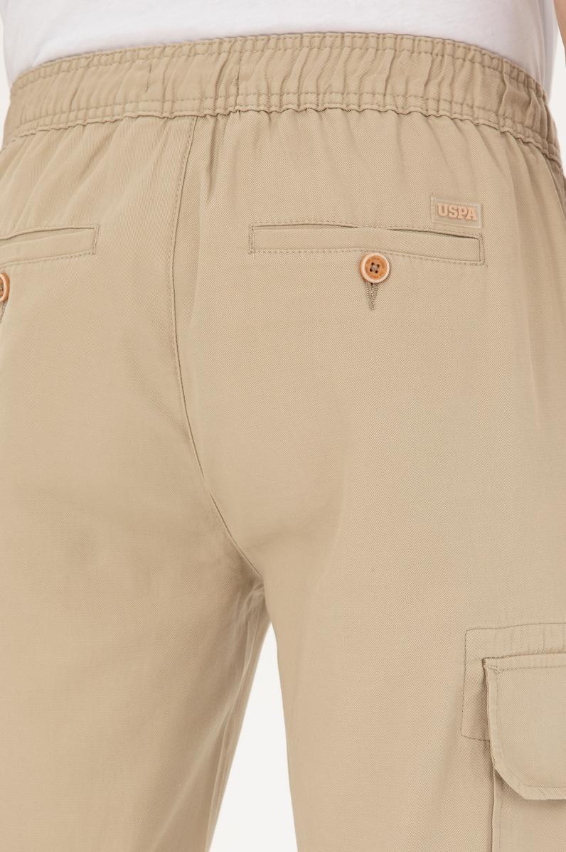 Erkek Regular Fit Açık Haki Kanvas Pantolon