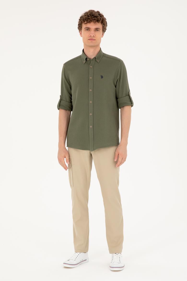 Erkek Açık Haki Kanvas Pantolon - 50283968248