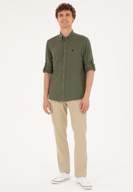 Erkek Açık Haki Kanvas Pantolon - 50283968248