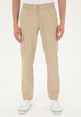 Erkek Açık Haki Kanvas Pantolon - 50283968248