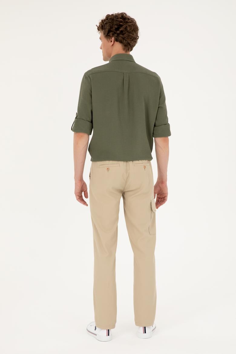 Erkek Açık Haki Kanvas Pantolon - 50283968248