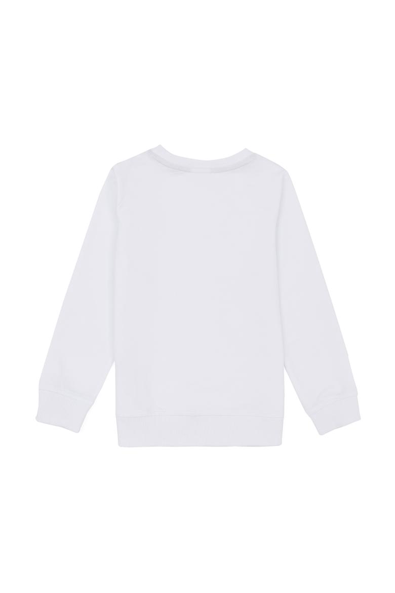 Erkek Çocuk Beyaz Bisiklet Yaka Sweatshirt - 50282002013