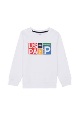 Erkek Çocuk Beyaz Bisiklet Yaka Sweatshirt - 50282002013