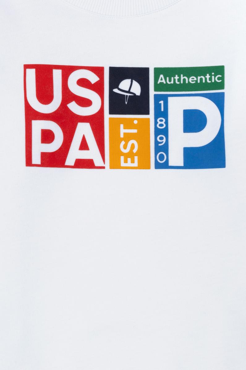 Erkek Çocuk Beyaz Bisiklet Yaka Sweatshirt