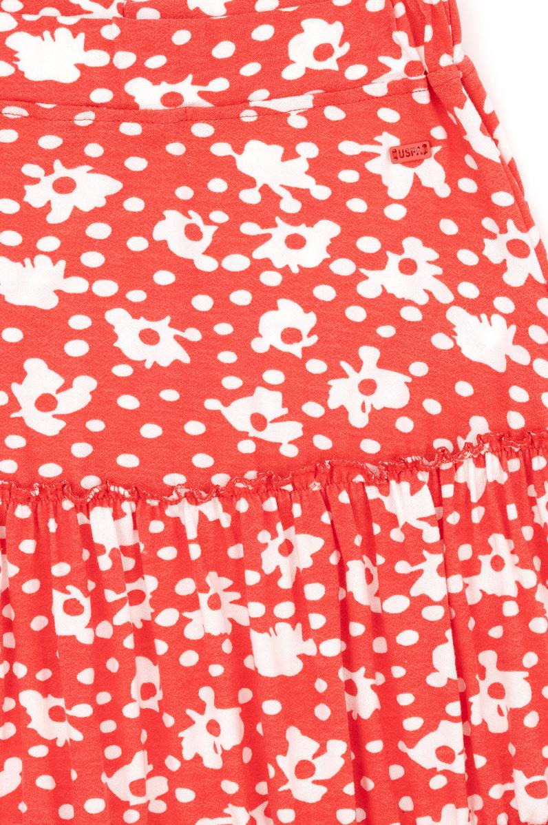 Kız Çocuk Nar Çiçeği Örme Etek