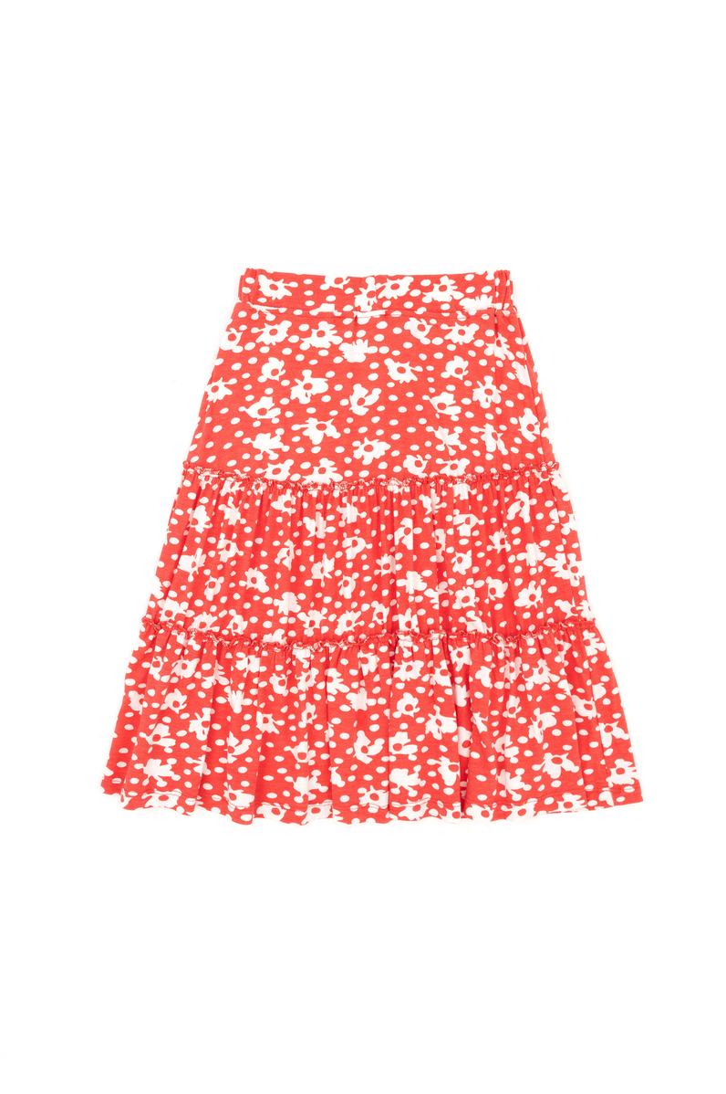 Kız Çocuk Nar Çiçeği Örme Etek